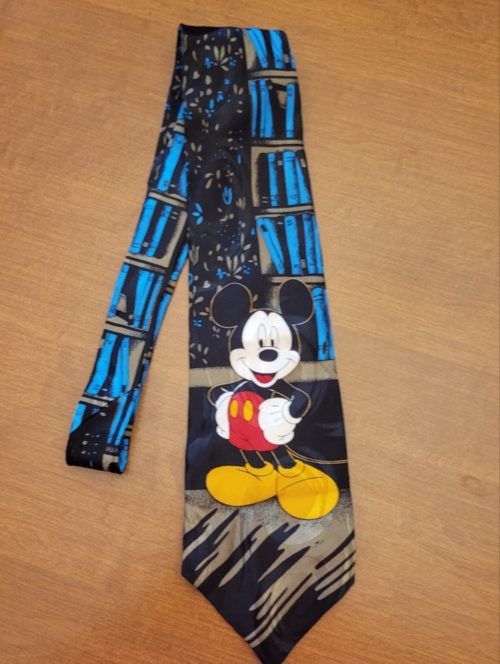 Disney Mickey Unlimited Mickey Mouse Silk Tie in Black, Blue, Yellow, Red